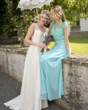 GRACIE CHIFFON MIT SCHLEPPE