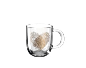 Tasse EMOZIONE 400 ml mehrfarbig Fingerabdruckherz